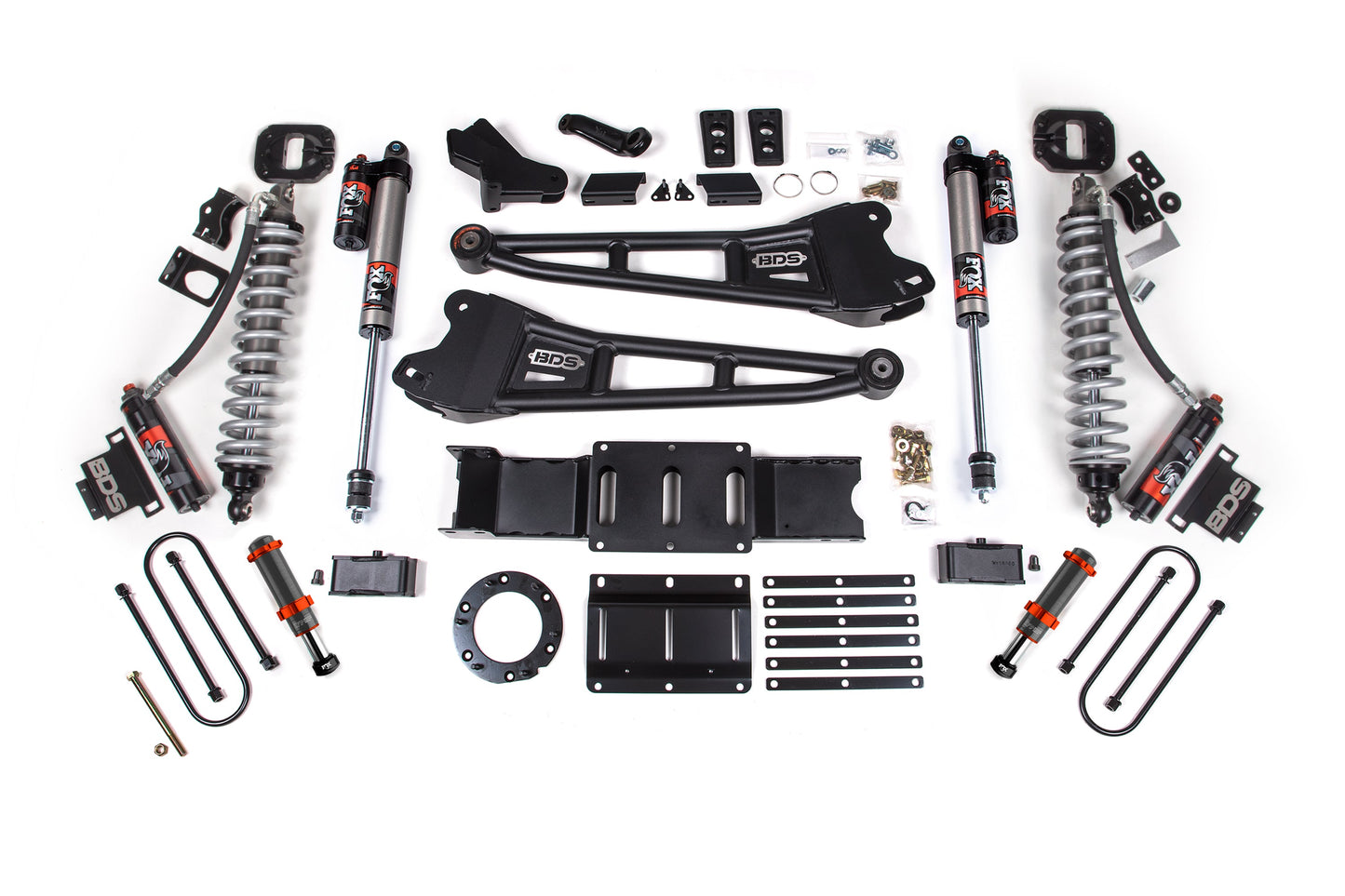 19-24 Ram 3500 4WD 6 Inch Radius Arm Lift Kit, 5 Inch Rear, Block w/o Overload, 6 Bolt Diesel - Fox 2.5 Performance Elite Series C/O Front, FOX 2.0 Front Bump, Fox 2.5 Performance Elite Series Rear BDS Suspension
