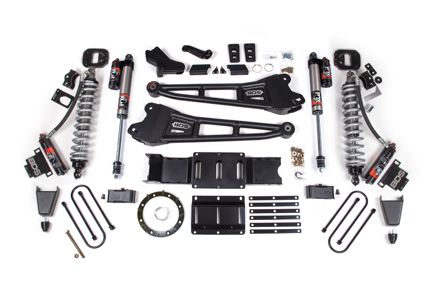 19-24 Ram 3500 4WD 6 Inch Radius Arm Lift Kit, 5 Inch Rear, Block w/ Overload, 8 Bolt Diesel - Fox 2.5 Performance Elite Series C/O Front, Fox 2.5 Performance Elite Series Rear BDS Suspension