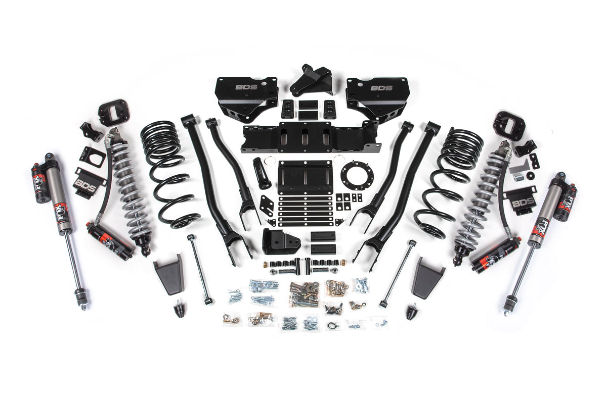 19-24 Ram 2500 4WD 6 Inch 4-Link Lift Kit, 4.5 Inch Rear, Coil Spring, Diesel - Fox 2.5 Performance Elite Series C/O Front, Fox 2.5 Performance Elite Series Rear BDS Suspension