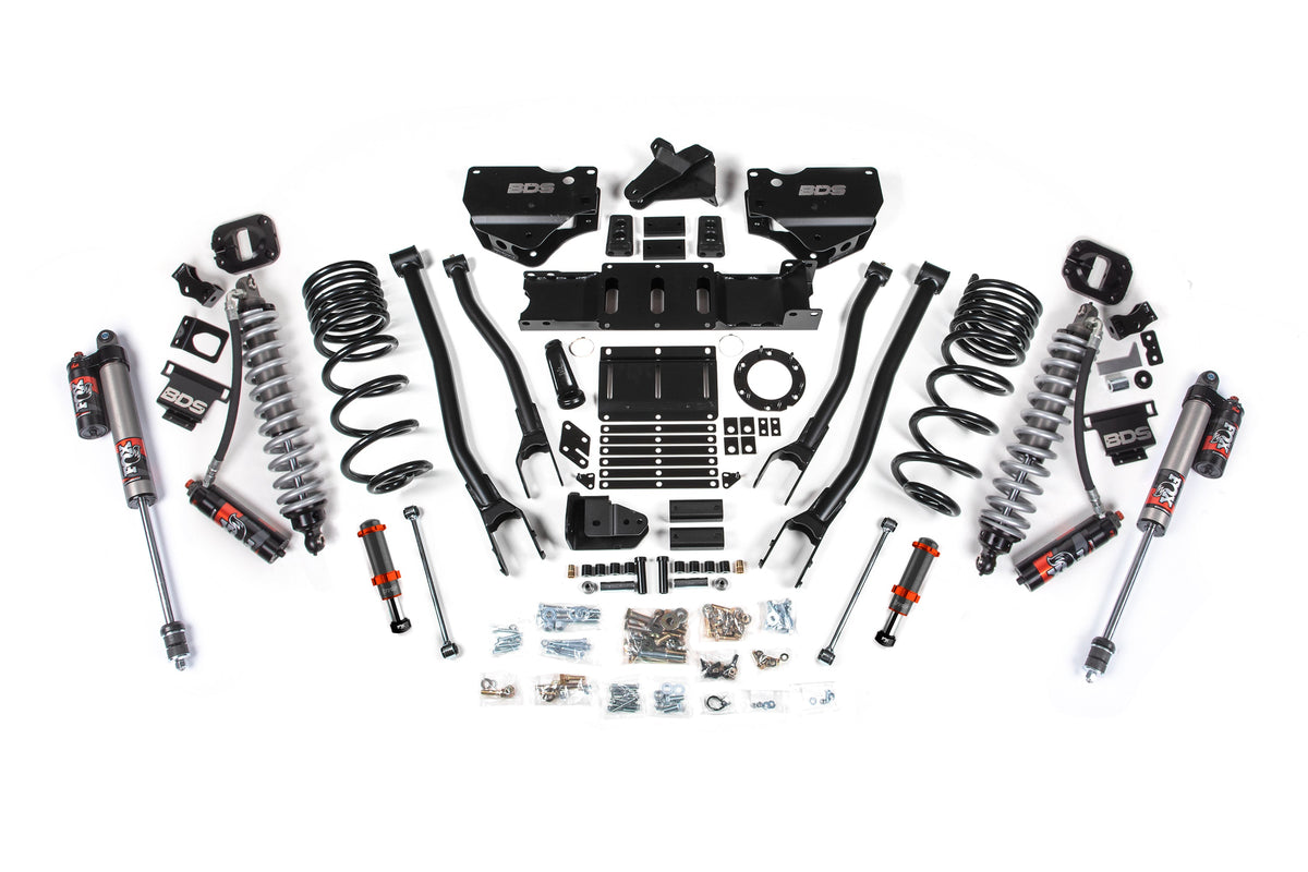 19-24 Ram 2500 4WD 6 Inch 4-Link Lift Kit, 4.5 Inch Rear, Coil Spring, Diesel - Fox 2.5 Performance Elite Series C/O Front, FOX 2.0 Front Bump, Fox 2.5 Performance Elite Series Rear BDS Suspension