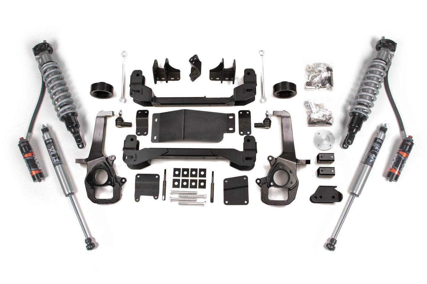 13-18 Ram 1500/ 2019-2023 1500 Classic 4WD 4 Inch Lift Kit, 3 Inch Rear Lift, Coil Spring - Fox 2.5 Performance Elite Series C/O, Fox 2.5 Performance Elite Series Shocks BDS Suspension