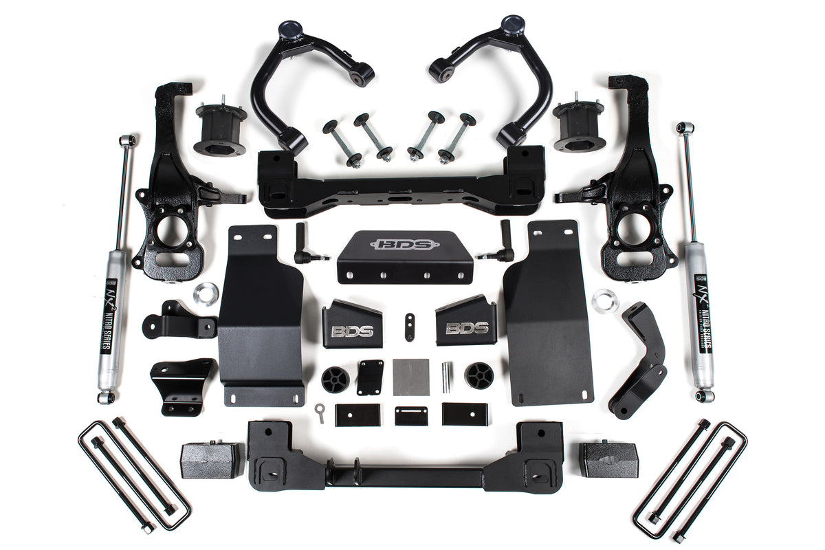 4 Inch Lift Kit Silverado/Sierra 1500 19-24 4WD Diesel Fox 2.0 Performance BDS Suspension