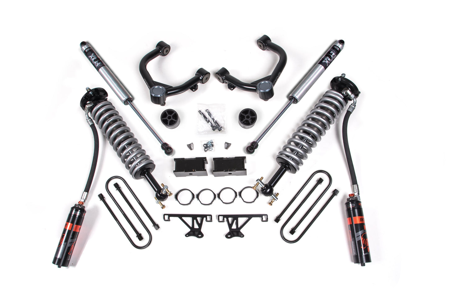 25-26 Chevy Tb/GMC AT4 1500 4WD 1.5 Inch Lift Kit, 0.5 Inch Rear, Block - Fox 2.5 Performance Elite Series C/O Front, Fox 2.5 Performance Elite Series Rear BDS Suspension