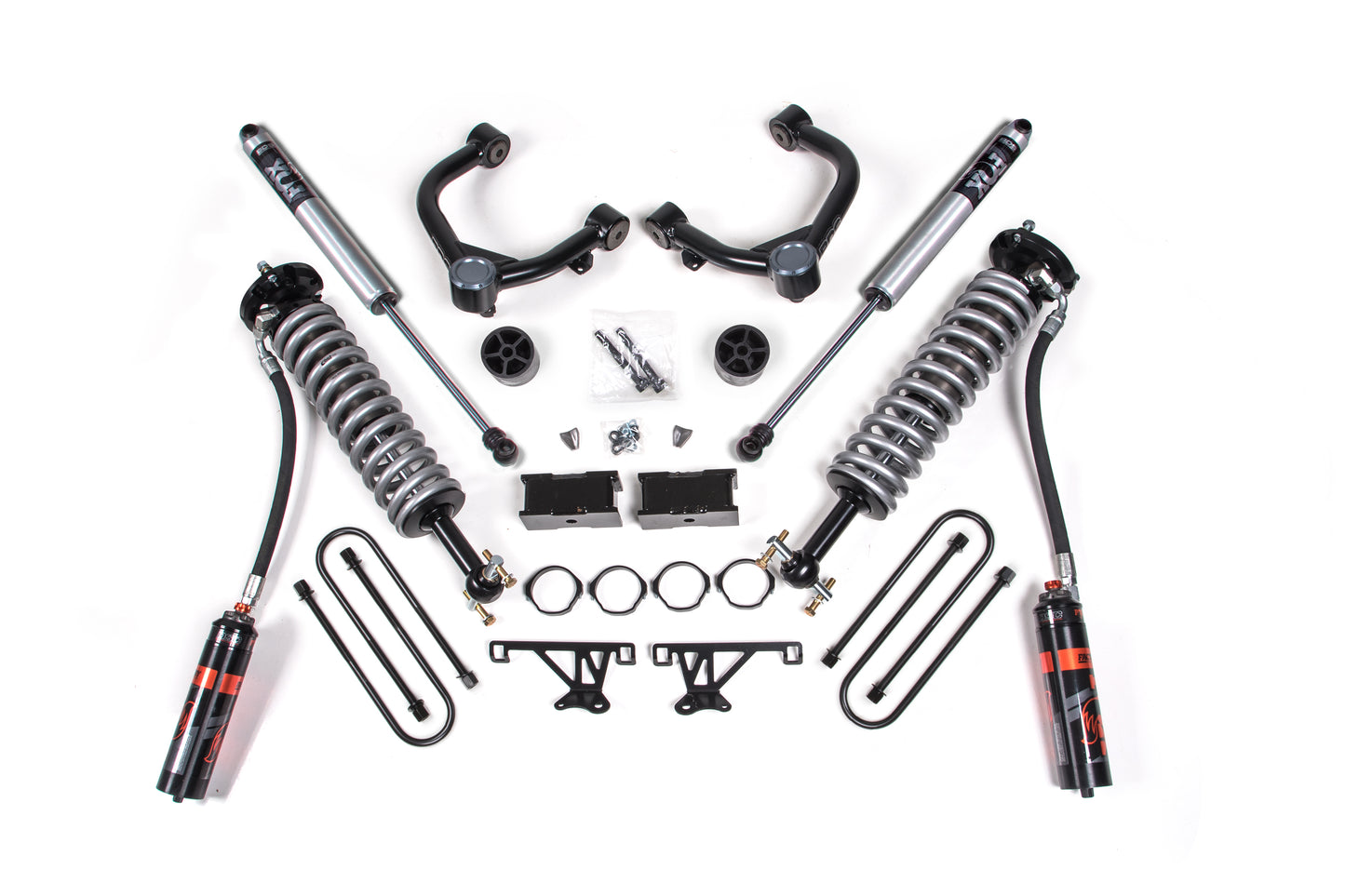 25-26 Chevy Tb/GMC AT4 1500 4WD 1.5 Inch Lift Kit, 0.5 Inch Rear, Block - Fox 2.5 Performance Elite Series C/O Front, Fox 2.0 Performance Series Rear BDS Suspension