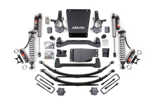 4 Inch Lift Kit FOX 2.5 Performance Elite 5 Inch Coil-Over 07-13 Silverado/Sierra 1500 BDS Suspension-1