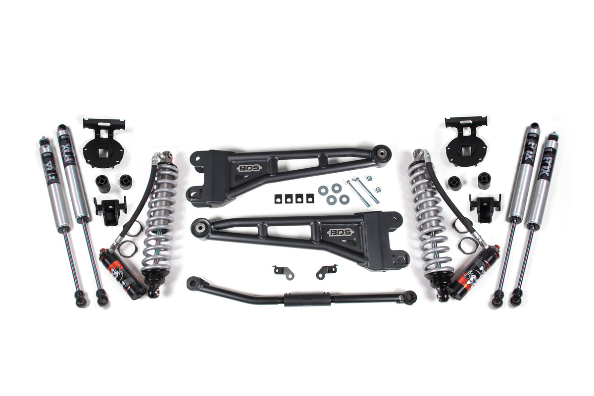 2.5 Inch Lift Kit w/ Radius Arm Coil-Over Conversion Ford F250/F350 Super Duty 11-16 4WD Diesel No Block FOX 2.5 Performance Elite BDS Suspension
