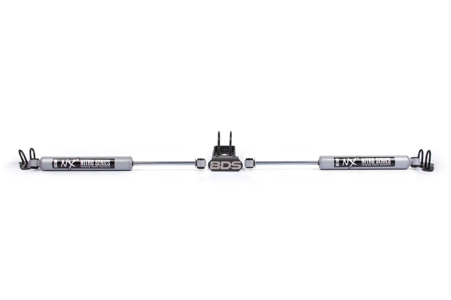 Dual Steering Stabilizer Kit w/ NX2 Shocks Jeep Wrangler JK 07-18 BDS Suspension