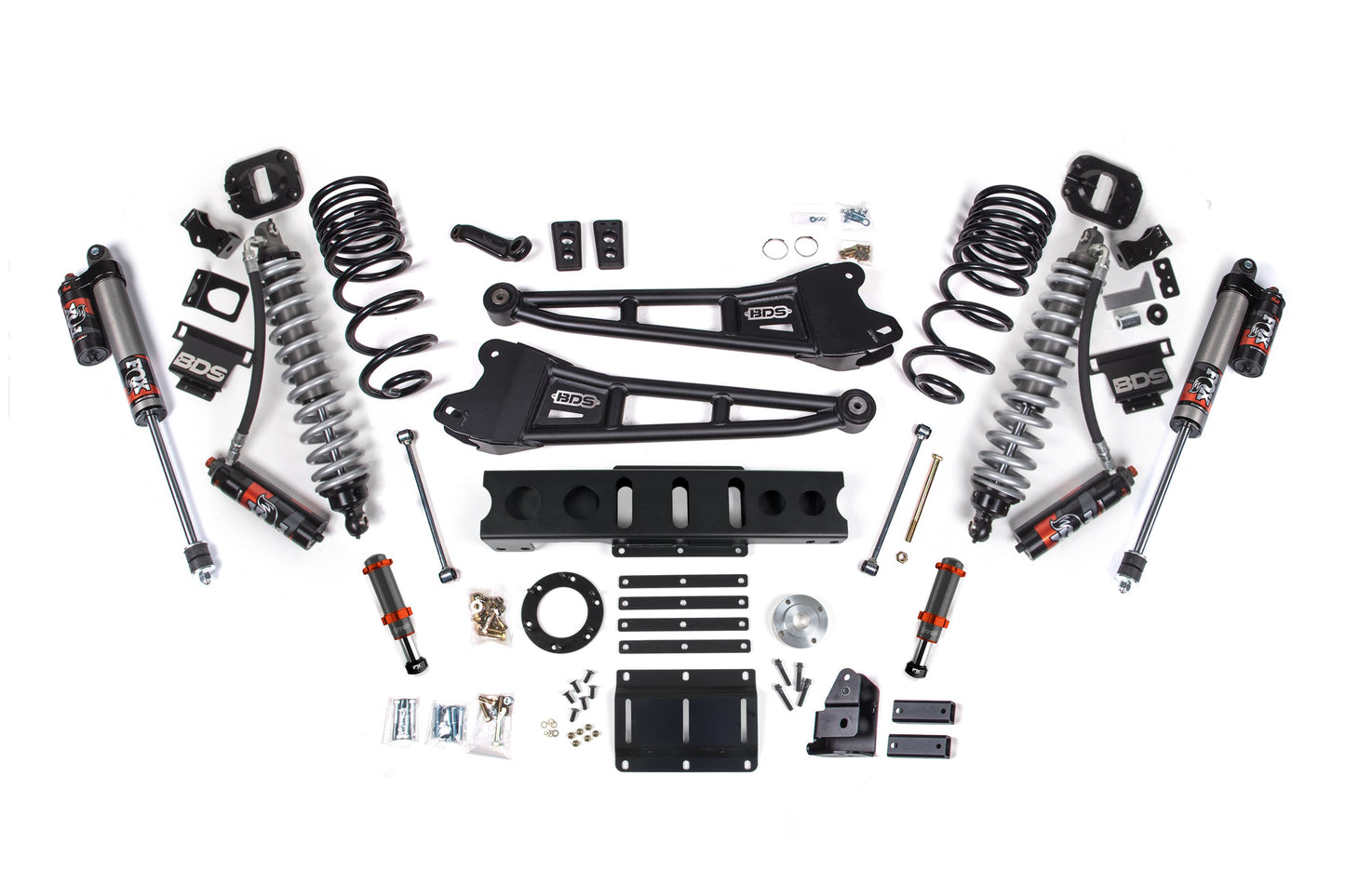 14-18 Ram 2500 4WD 6 Inch Radius Arm Lift Kit, 4.5 Inch Rear, Coil Spring, Diesel - Fox 2.5 Performance Elite Series C/O Front, FOX 2.0 Front Bump, Fox 2.5 Performance Elite Series Rear BDS Suspension