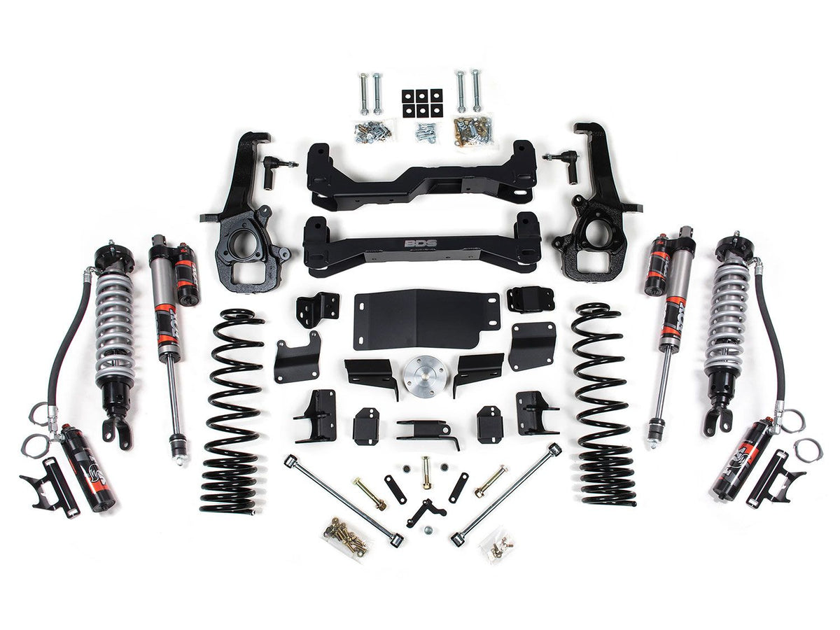 2025-2026 Ram 1500 4WD 6 Inch Lift Kit 5 Inch Rear Coil SpringLarge BoreFox 2.5 PES C/O Front Fox 2.5 PES Rear BDS Suspension