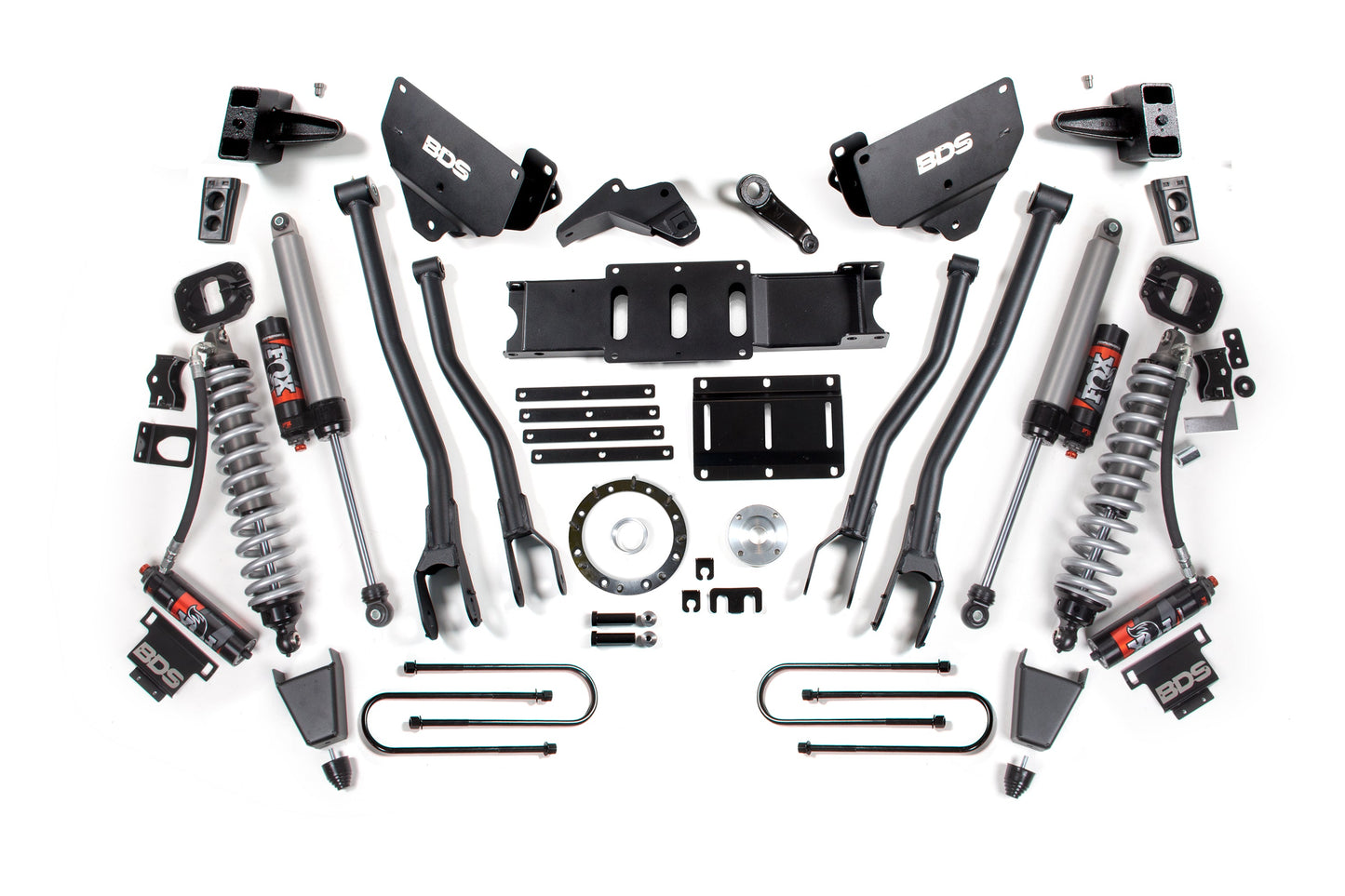 13-18 Ram 3500 4WD 6 Inch 4-Link Lift Kit, 4 Inch Rear, Block, 8 Bolt Diesel - Fox 2.5 Performance Elite Series C/O Front, FOX 2.0 Front Bump, Fox 2.5 Performance Elite Series Rear BDS Suspension