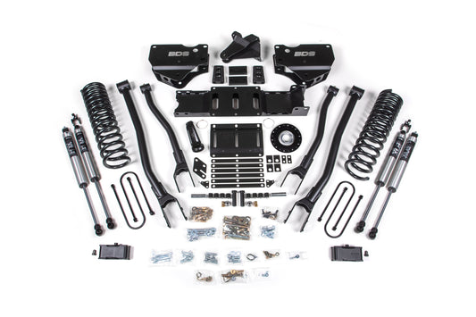25-26 Ram 3500 (Diesel) 4 Inch 4-Link Lift Kit W/ Indexing Ring, 2 Inch Rear Lift w/ Overload, Block BDS Suspension-1