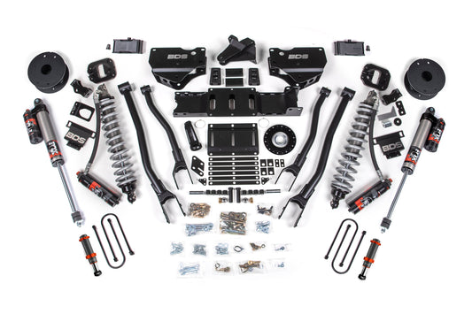 25-26 Ram 3500 (Diesel) 4 Inch 4-Link Lift Kit W/ Indexing Ring, 3 Inch Rear Lift, Block W/ OE Air Assist BDS Suspension-1