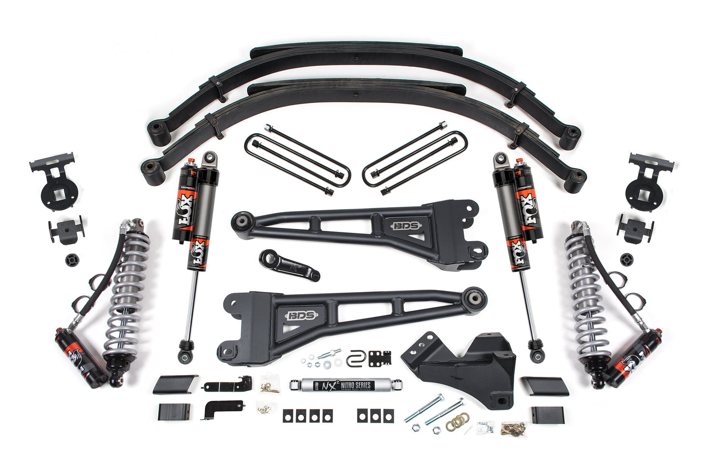 5 Inch Lift Kit w/ Radius Arm FOX 2.5 Coil-Over Conversion Performance Elite Ford F250/F350 Super Duty 23-24 4WD Diesel Leaf Springs 2.5 Performance Elite BDS Suspension