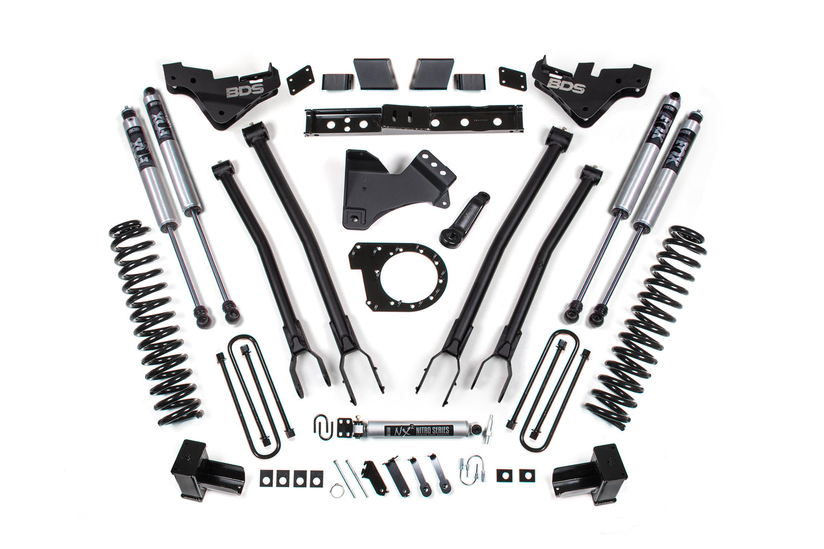 23-26 Ford F-250/F-350 Super Duty 4WD 7 Inch 4-Link Lift Kit, 5 Inch Rear, Block, Diesel - Fox 2.0 Performance Series Shocks BDS Suspension