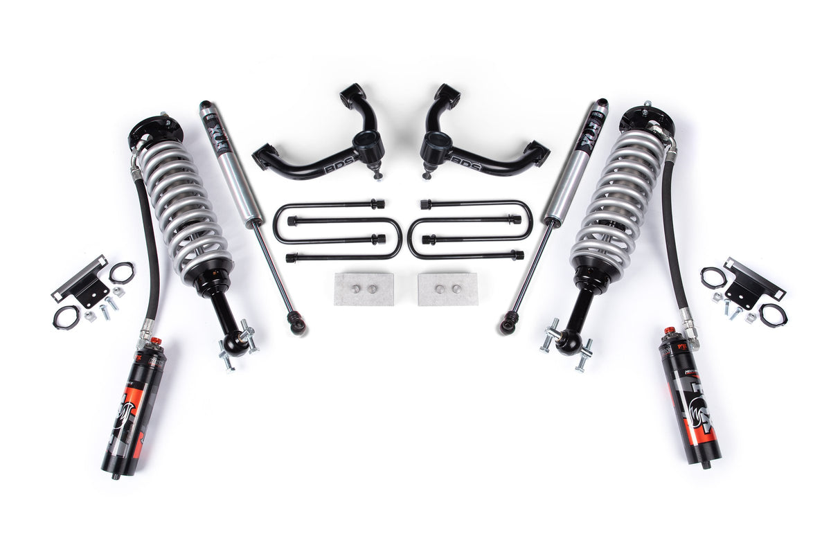 21-25 Ford F-150 3 Inch Lift Kit, Incl/ Sensor UCAs - Fox 2.5 Performance Elite Series C/O Front, Fox 2.0 IFP Performance Series Rear Shocks BDS Suspension