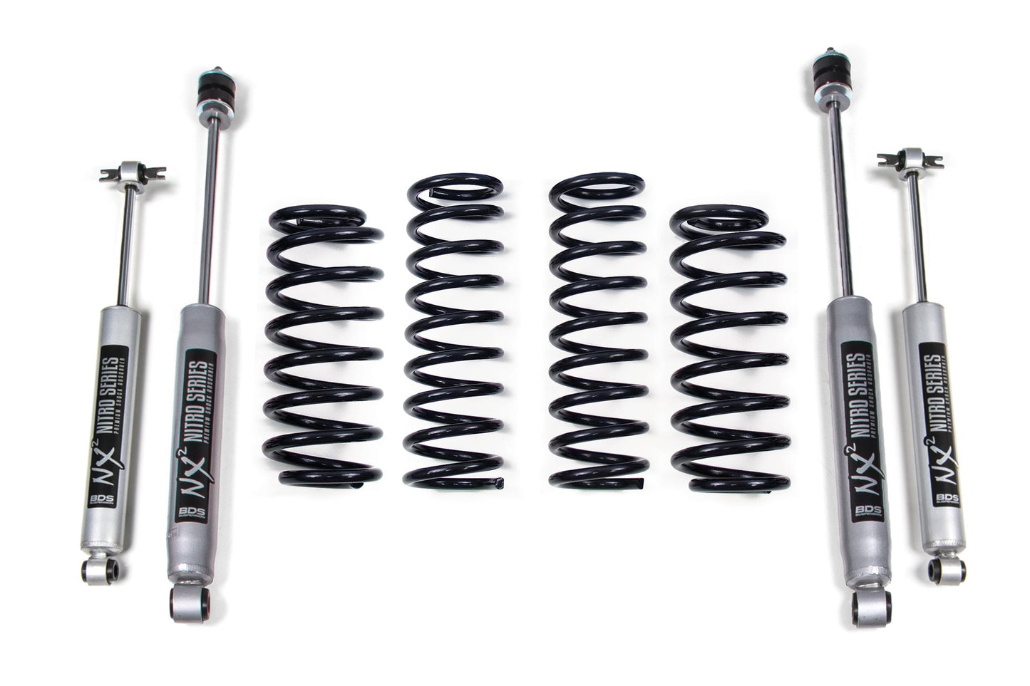 2 Inch Lift Kit Jeep Grand Cherokee WJ 99-04 NX2 Nitro Shocks BDS Suspension
