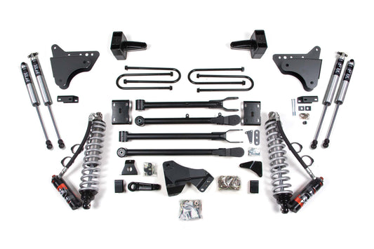 4 Inch Lift Kit w/ 4-Link FOX 2.5 Performance Elite Coil-Over Conversion Ford F250/F350 Super Duty 11-16 4WD Diesel BDS Suspension-1