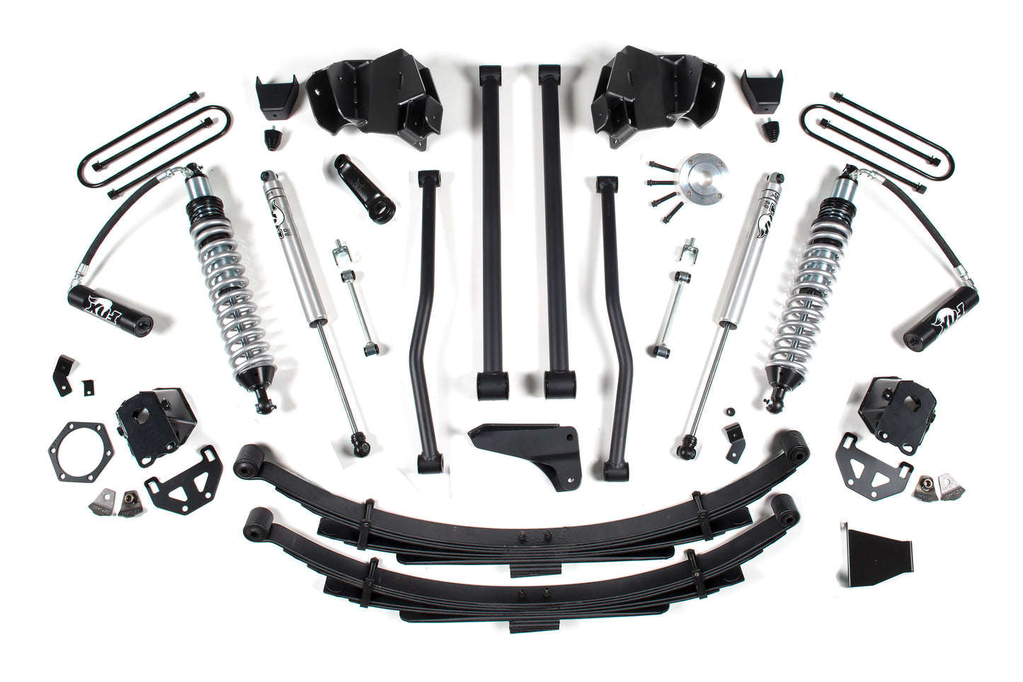8 Inch Lift Kit 09-13 Ram Coil Over Long Arm w/4 inch Axle Rear Block Kit Diesel With Fox Shocks BDS Suspension
