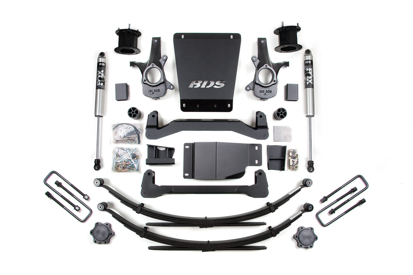 07-13 Chevrolet Silverado 1500 - GMC Sierra 1500 4WD 4.5 Inch Lift Kit, 4 Inch Rear Lift, Leaf Spring, NX2 Nitro Series Shocks BDS Suspension