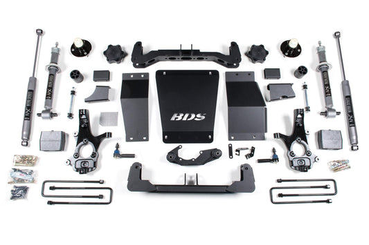 6 Inch Lift Kit Silverado/Sierra 1500 14-18 4WD Cast Steel Control Arm Block Supsension BDS Suspension-1