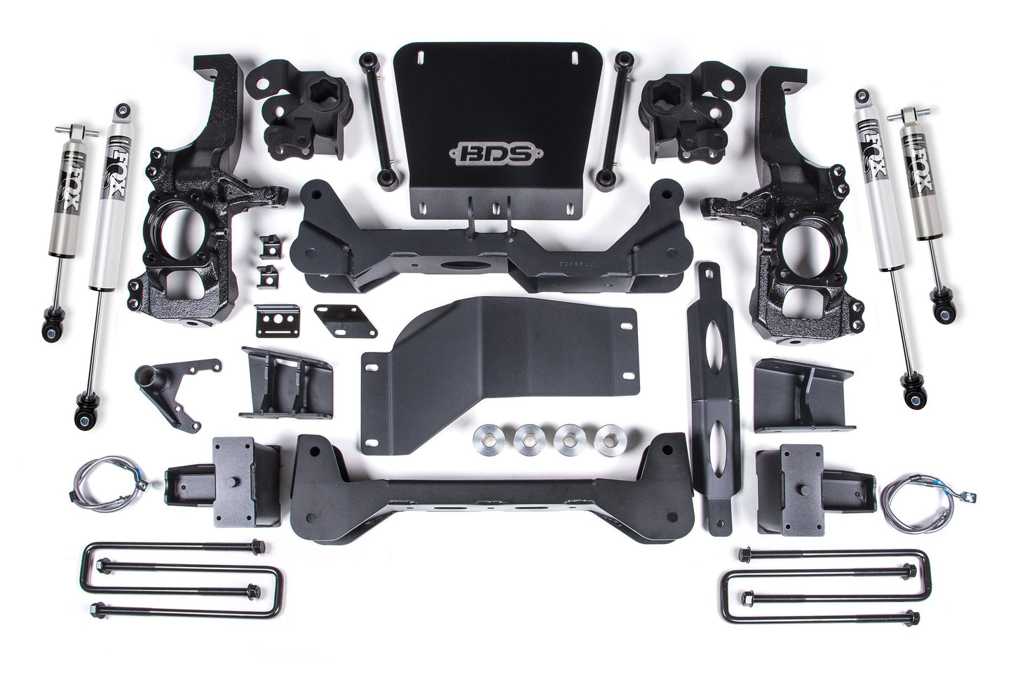 20-24 GM 2500HD/3500HD 4wd 6.5 Inch Lift System, 6 Inch Rear Lift, Block, w/ overload Fox 2.5 HTO BDS Suspension