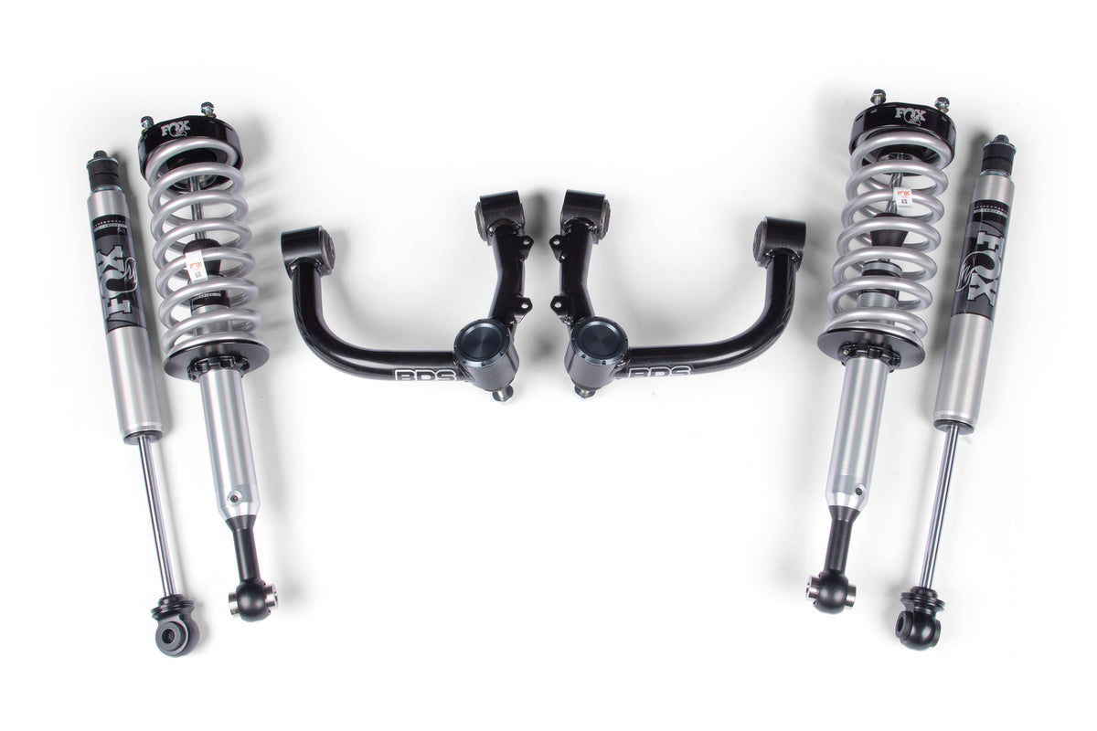 24 Toyota Tacoma 2 Inch Lift Kit, 0 Inch Rear, UCA - Fox 2.5 Performance Series C/O Front, Fox 2.5 Performance Series Rear Shock BDS Suspension