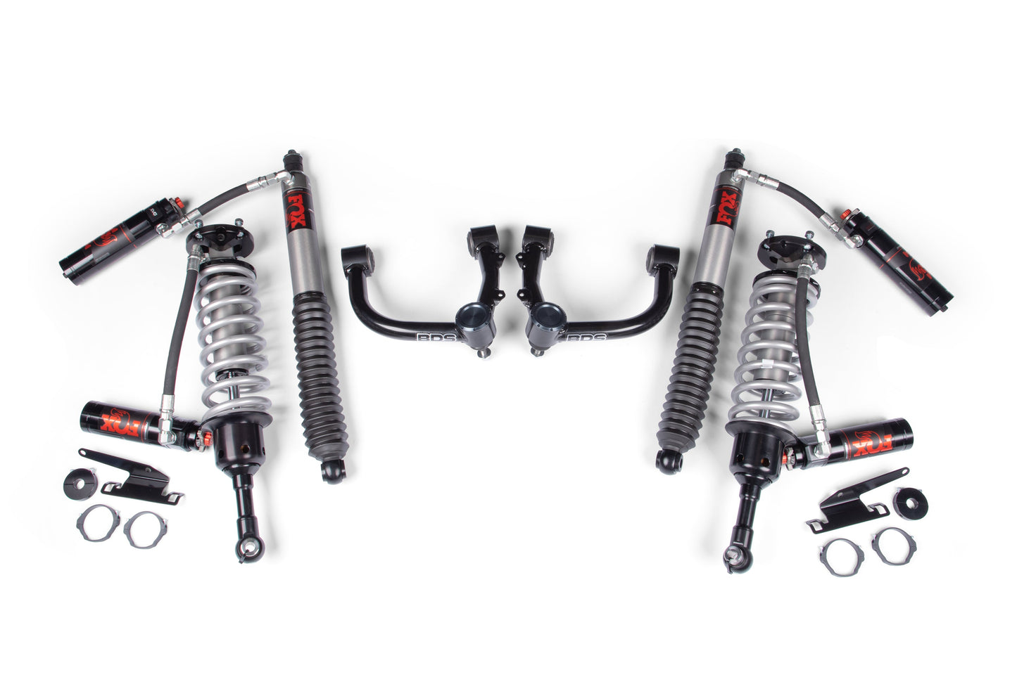24 Toyota Tacoma 2 Inch Lift Kit, 0 Inch Rear, UCA - Fox 2.5 Performance Elite Series C/O Front, Fox 2.5 Performance Elite Series Rear Shock BDS Suspension