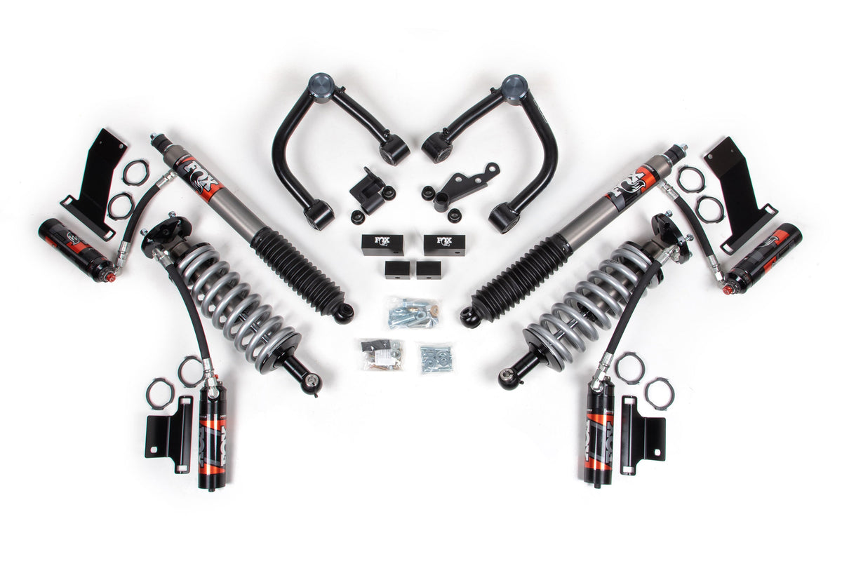 22-26 Toyota Tundra TRD Pro 4WD, 1 Inch Coilover Leveling Kit, 0 Inch Rear Lift - Fox 2.5 Performance Elite Series C/O Front, Fox 2.5 Performance Elite Series Rear Shock BDS Suspension