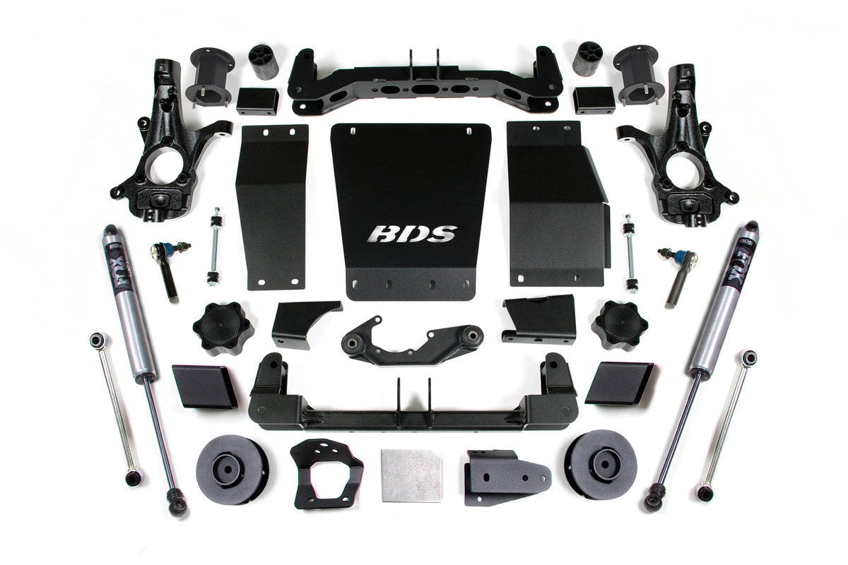 15-20 Chevrolet SUV - GMC SUV 4WD 4.5 Inch Lift Kit (Cast Steel), 3 Inch Rear Lift, Spacer, Fox 2.0 IFP Performance Series Shocks BDS Suspension