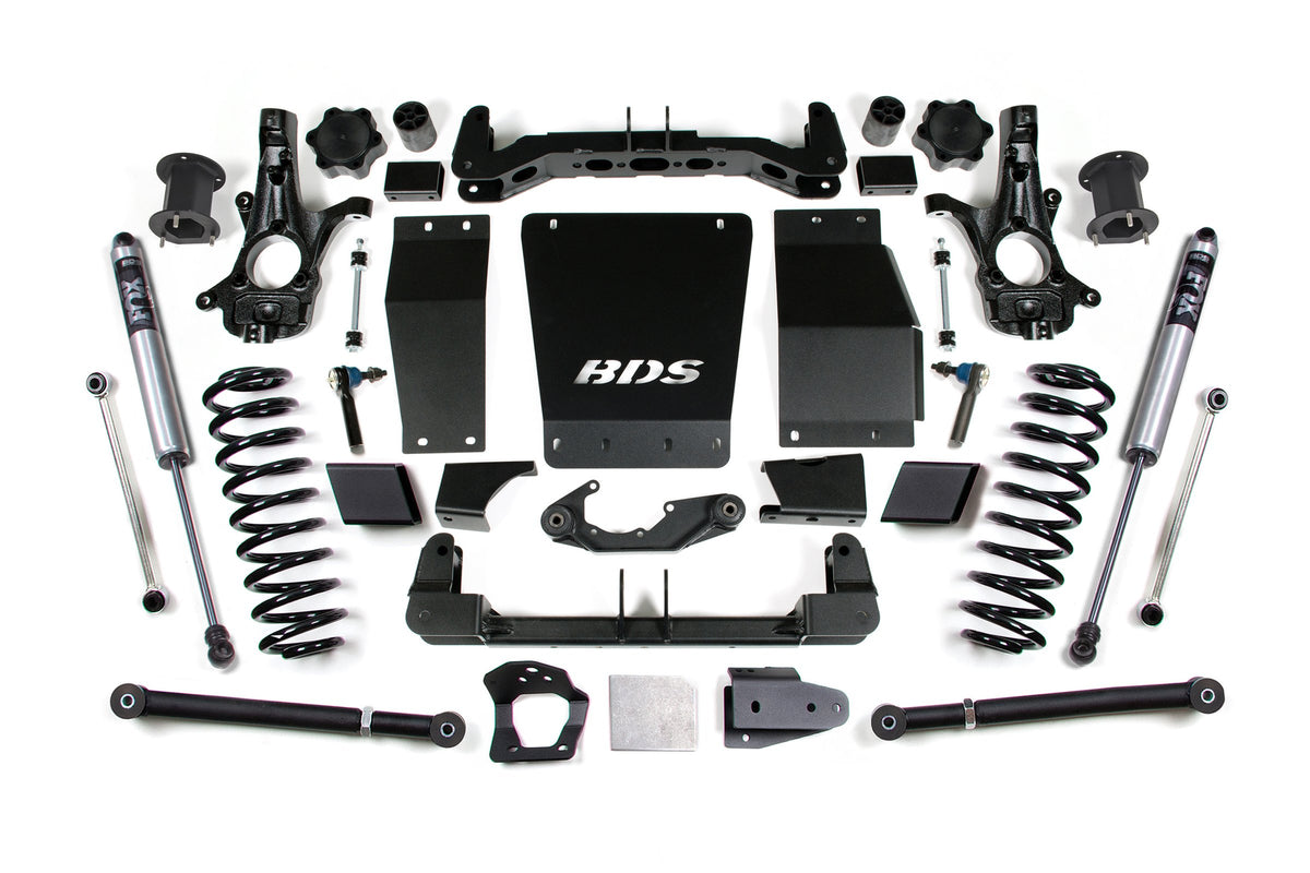 15-20 Chevrolet SUV - GMC SUV 4WD 6 Inch Lift Kit (Cast Steel), 5 Inch Rear Lift, Coil Spring, Fox 2.0 IFP Performance Series Shocks BDS Suspension