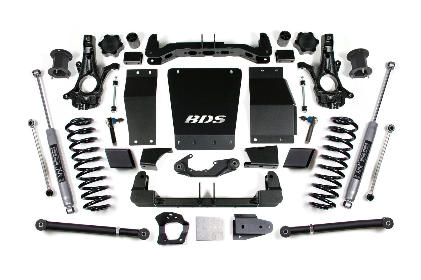 15-20 Chevrolet SUV - GMC SUV 4WD 6 Inch Lift Kit (Aluminum / Stamped Steel), 5 Inch Rear Lift, Coil Spring, NX2 Nitro Shocks BDS Suspension