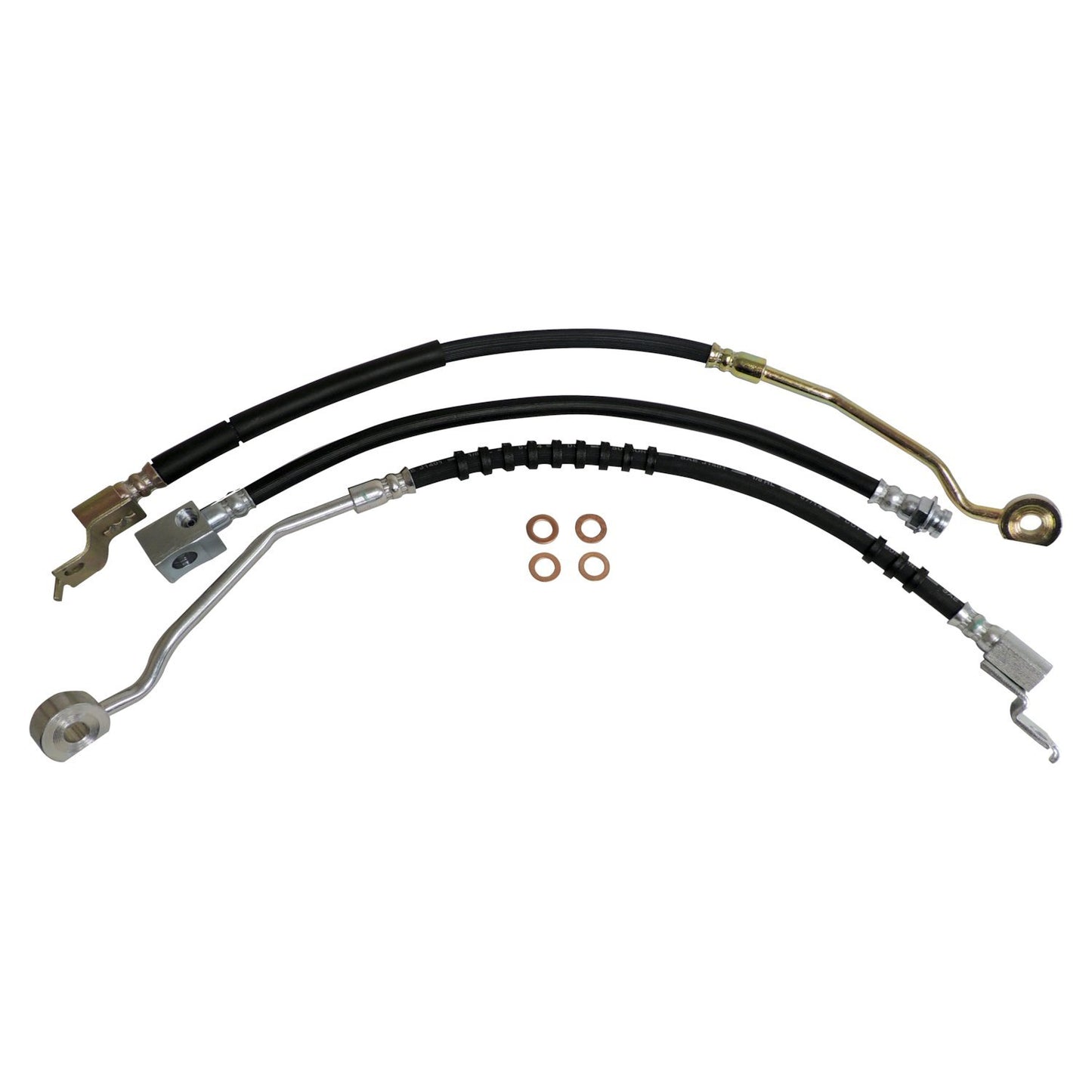 Brake Hose Kit for 1994-1995 Jeep YJ Wrangler, Incl. Left & Right Front & Rear Crown Automotive