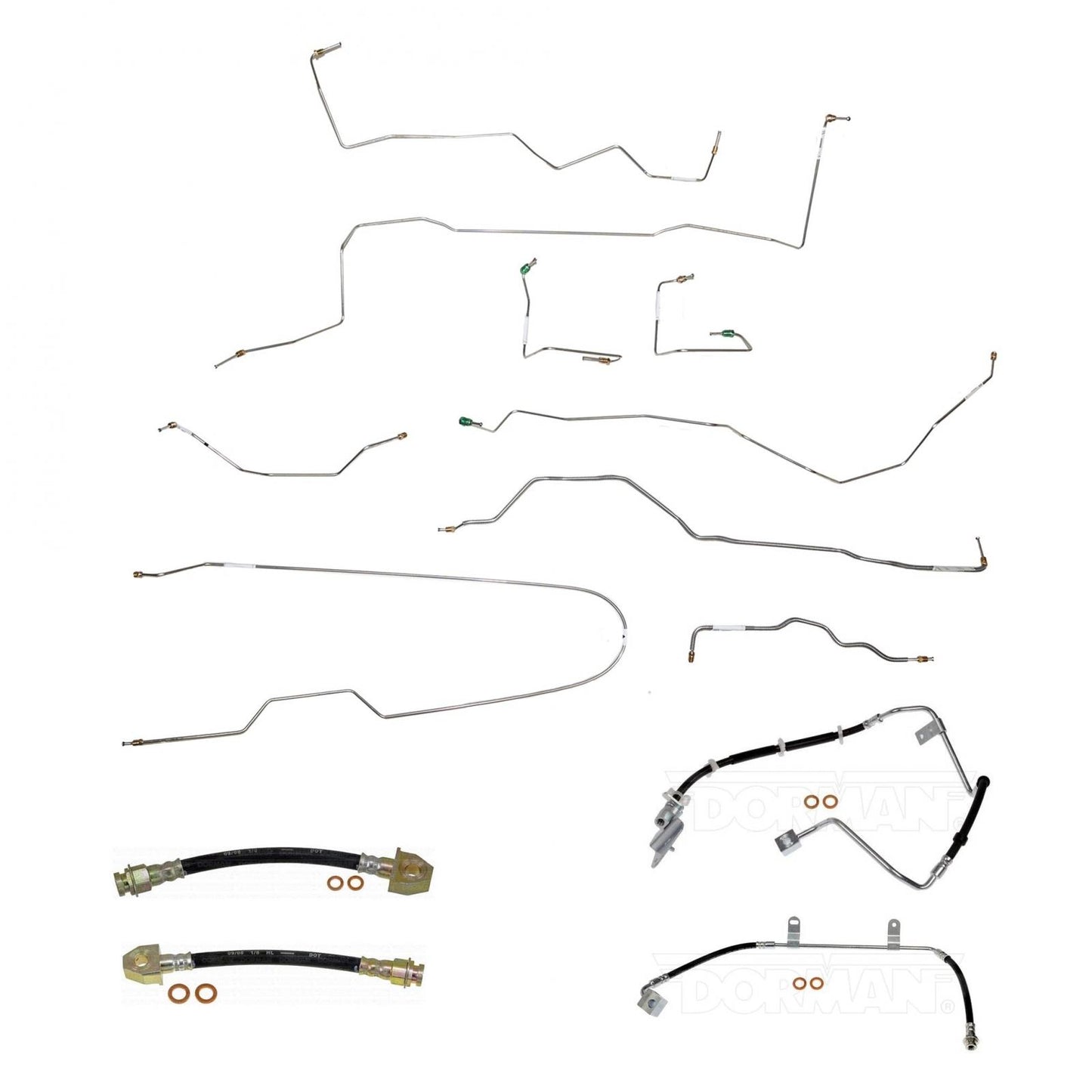 Complete Brake Line & Hose Kit For 99-03 Jeep Grand Cherokee Prior to 04/27/2003 Stainless Fine Lines