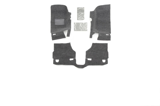 Jeep 11-18 Jeep JK 2Dr Front 3Pc Floor Kit (Includes Heat Shields) Floor Liner Kit 3 pc. 2 pc. Front 1 pc. Rear Replaces Factory Carpet Kit Charcoal BedRug-1