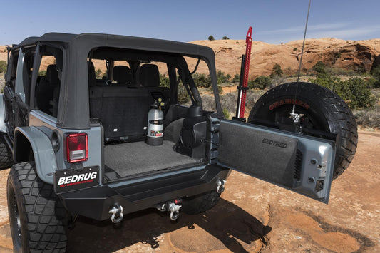 Jeep Bedtred 11-18 JK Unltd 4Dr Rear 5Pc Cargo Kit Rear Kit Incl. Drivers Wheel Well/ Passengers Wheel Well/ Rear Cargo Floor/ Tailgate And Tub Liner Charcoal BedRug-1