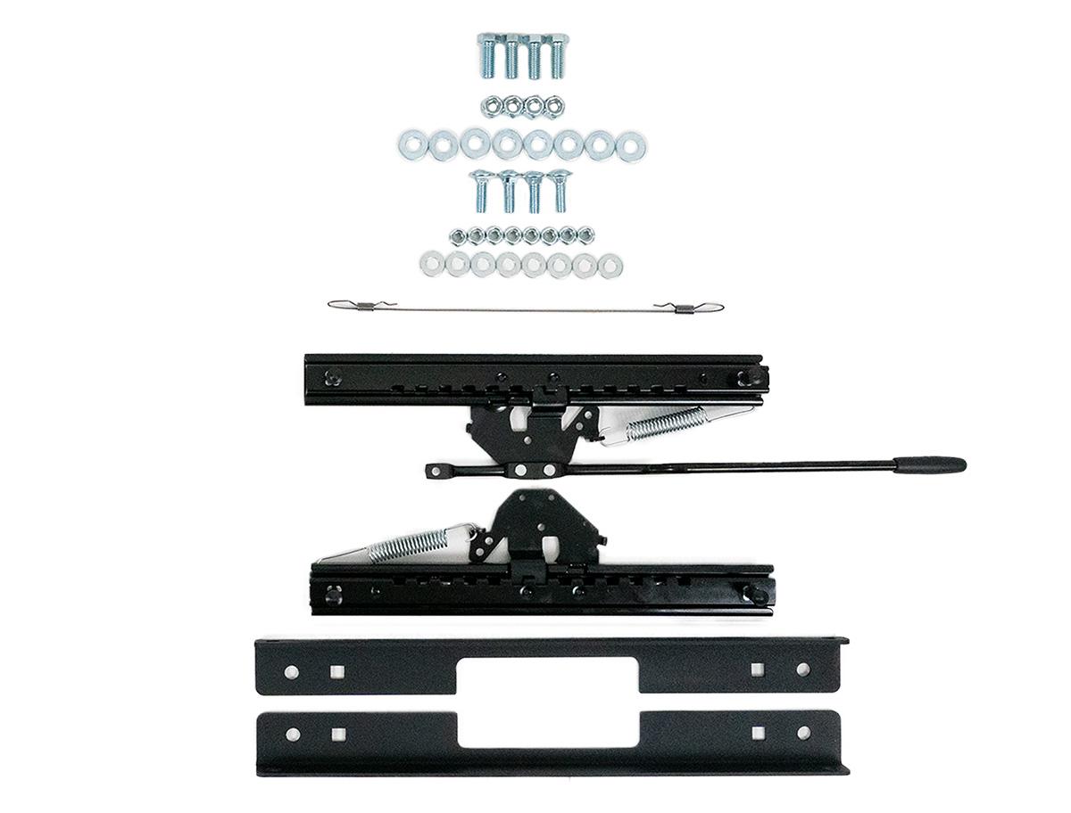Universal Slider with 3 inch Short Angle Mount Kit Black PRP Seats