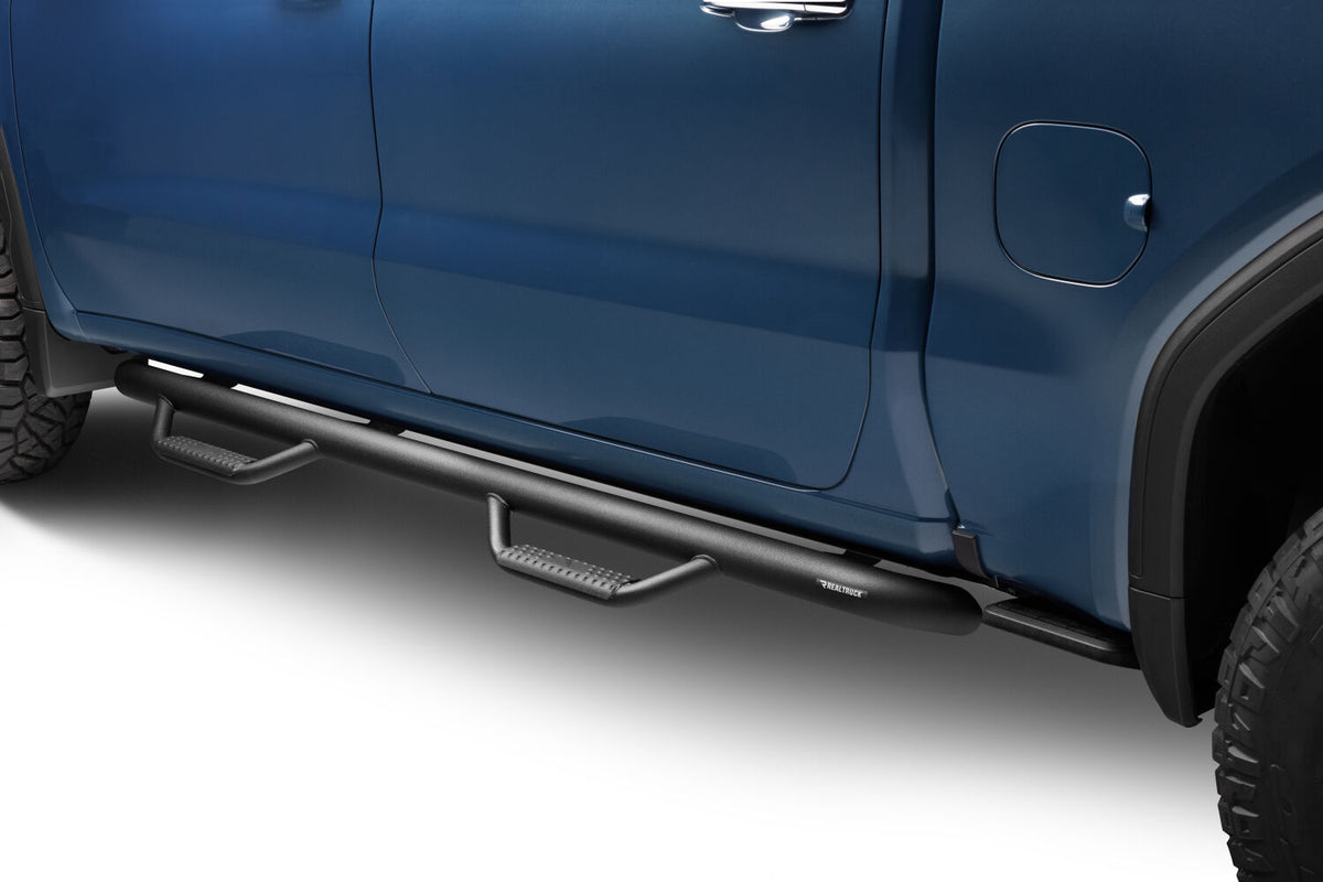 Nerf Step Bar Cab Length (2 Steps per Side) 2019 (New Body Style)-2026 Chevy Silverado/GMC Sierra 1500/2020-2026 2500 HD/3500 HD Crew Cab Textured Black N Fab NFab-5