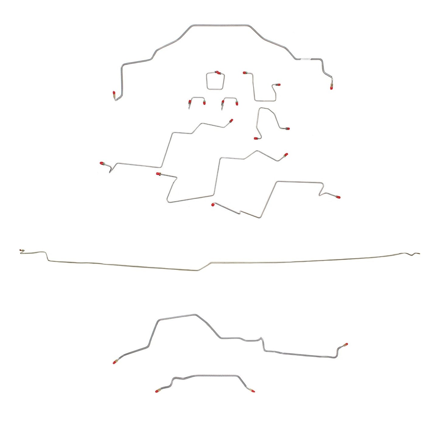 Complete Brake Line Kit For 98-01 RAM 2500 MAN 2WD ALL ABS Ext Cab Long Bed Stainless Fine Lines