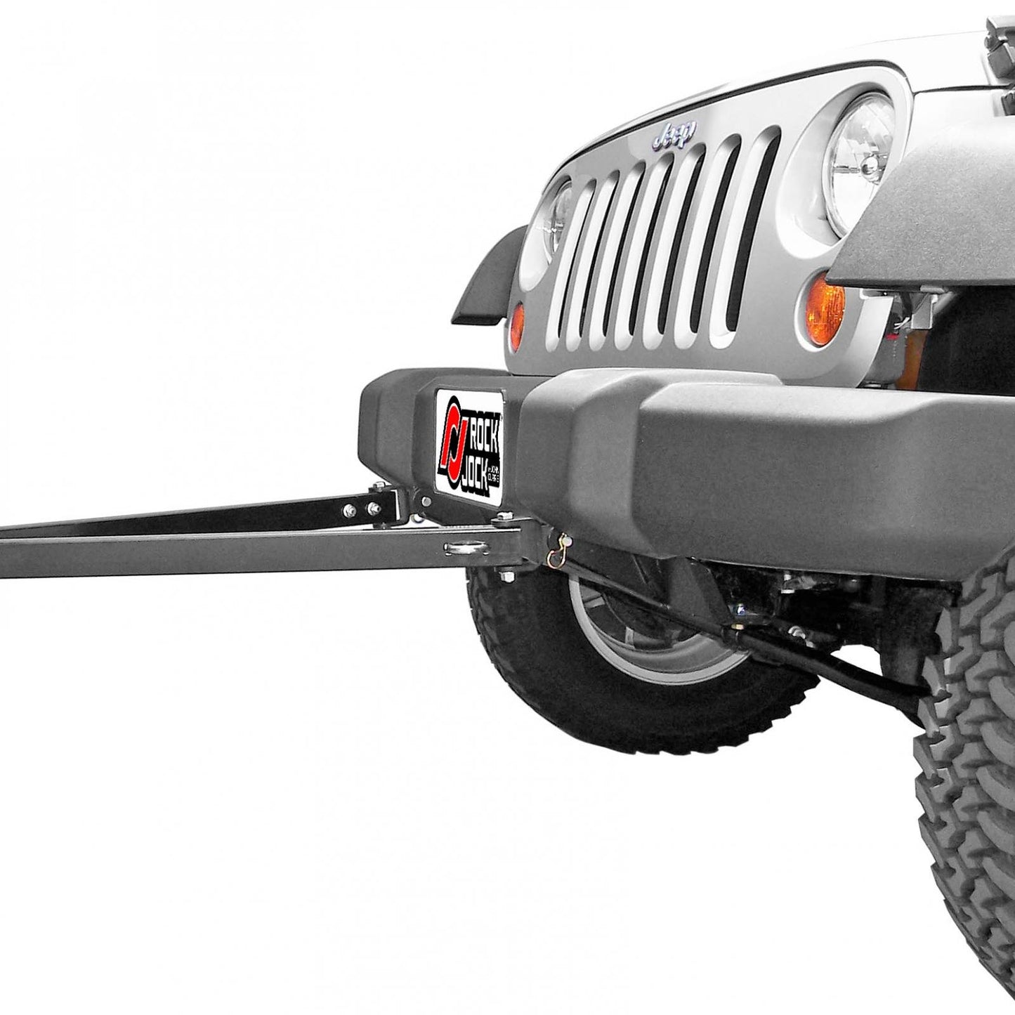 Tow Bar Mounting Kit 07-18 Wrangler JK Front Bolt-On Includes Mounting Plate Tow Bar Attaching Forks Hardware For Use w/ CE-9033F RockJock 4x4-1