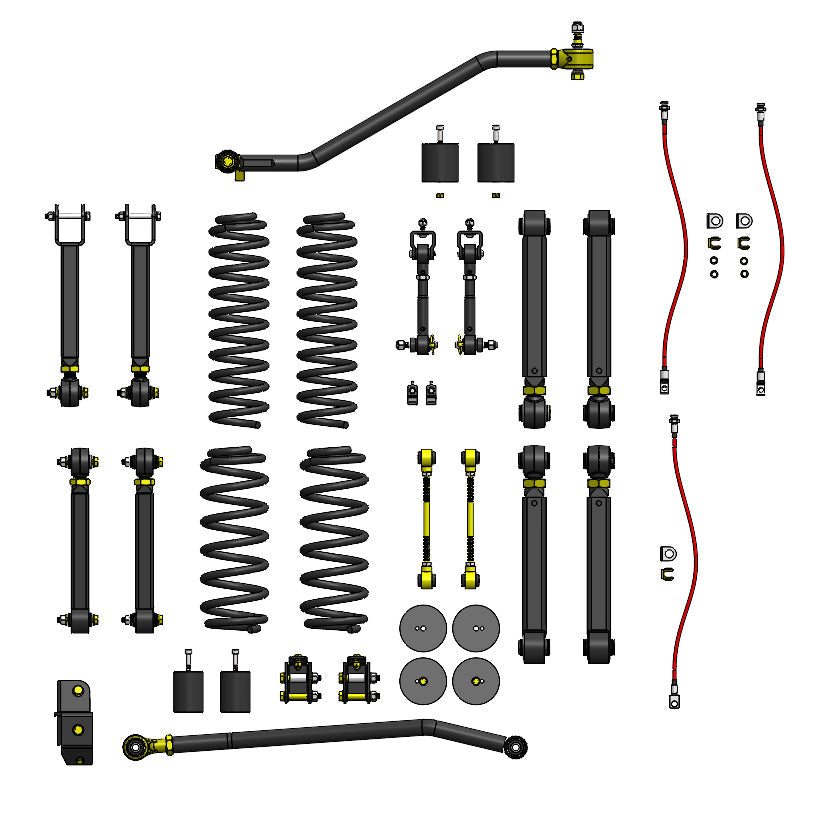 Clayton Off Road Jeep Wrangler 4.0 Inch Overland Plus Short Arm Lift Kit 1997-2006 TJ/LJ Clayton Off Road