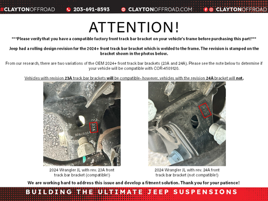 Jeep Front Track Bar Bracket Brace 2018+ JL/JT Clayton Off Road-4