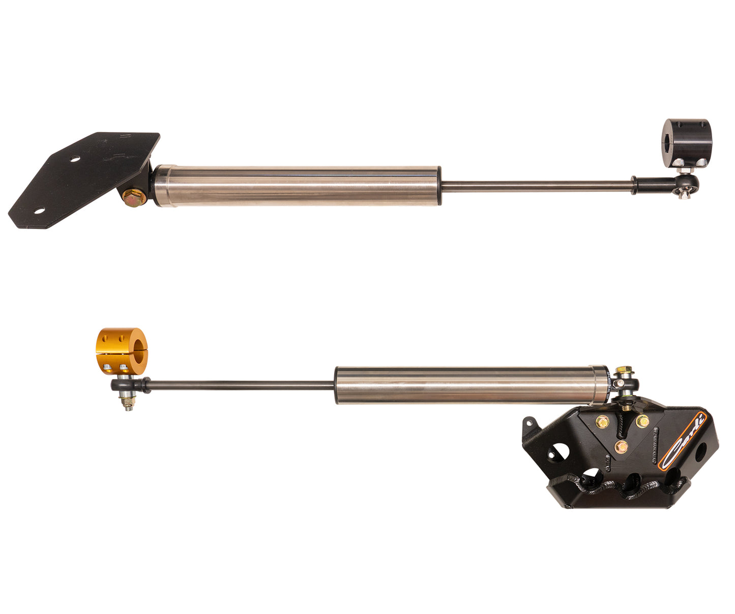 Opposing SS Steering Stabilizer Y-Style 3-6 Lift 2003-08 RAM 2500/3500 Carli Suspension