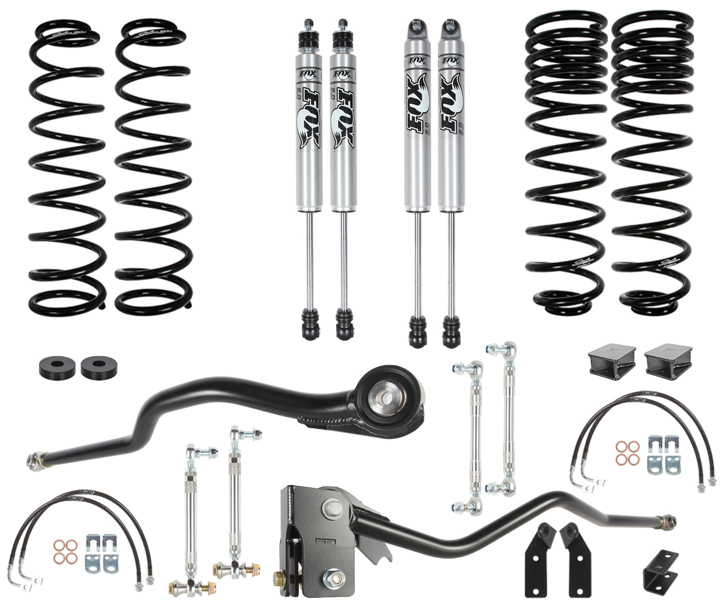 Commuter 2.0 System Base 3 Lift 2007-17 Jeep Wrangler JKU Carli Suspension