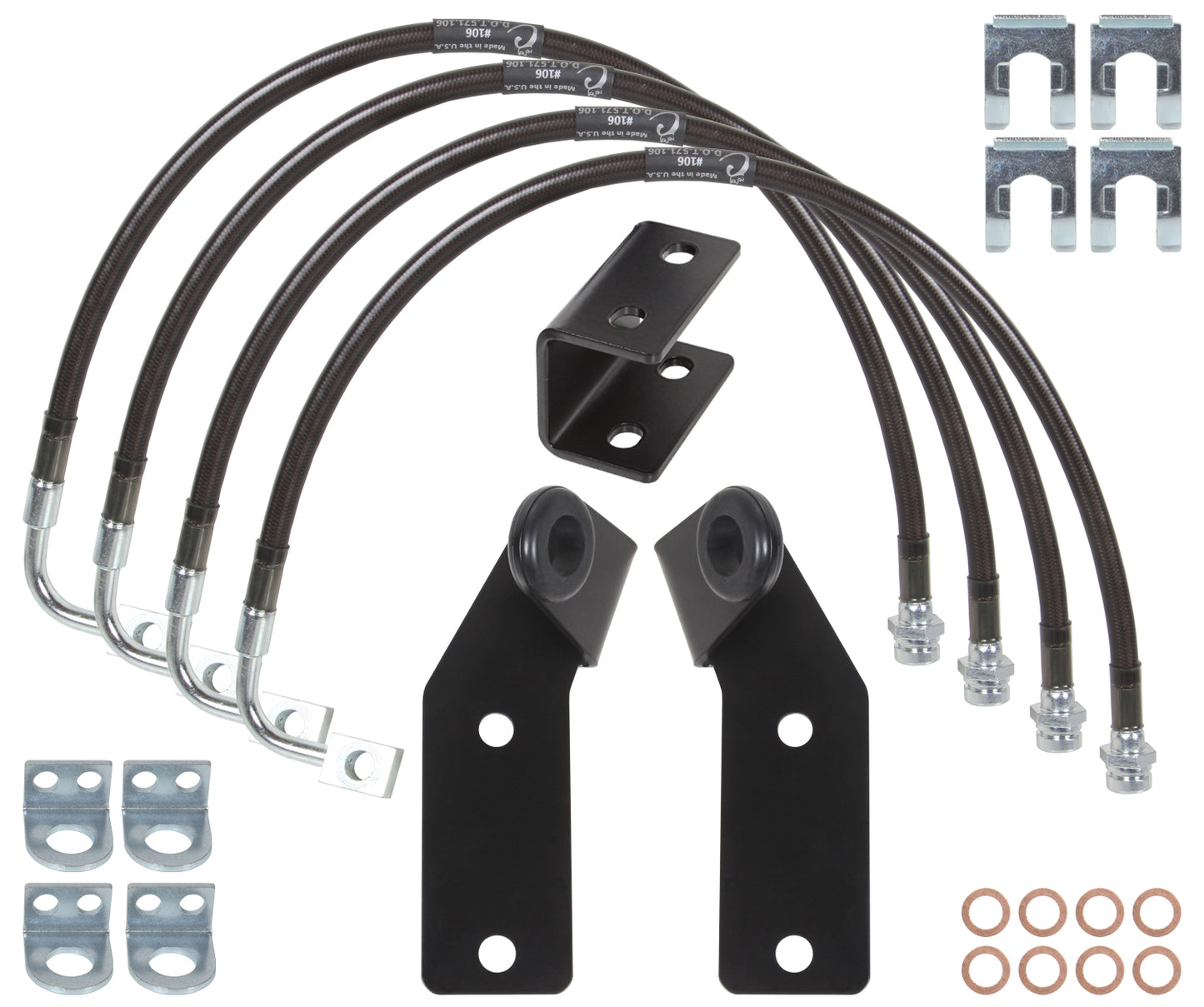 Extended Brake Lines Guides And E-Brake Drop Bracket Carli Suspension