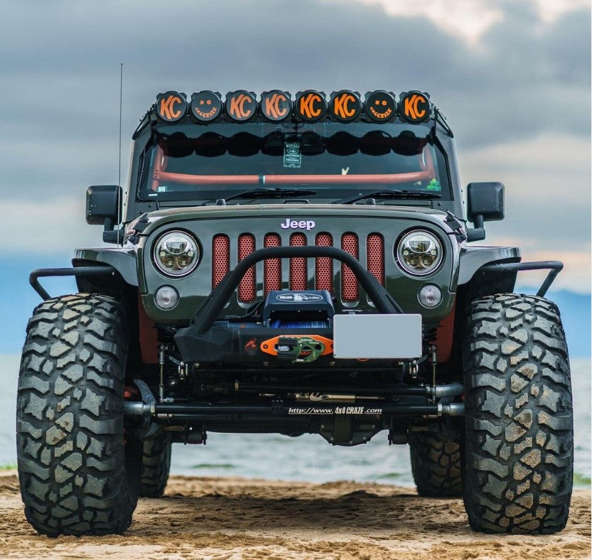 Inferno Front Winch Bumper with Flat Top Stinger | Jeep Wrangler JK CrawlTek Revolution