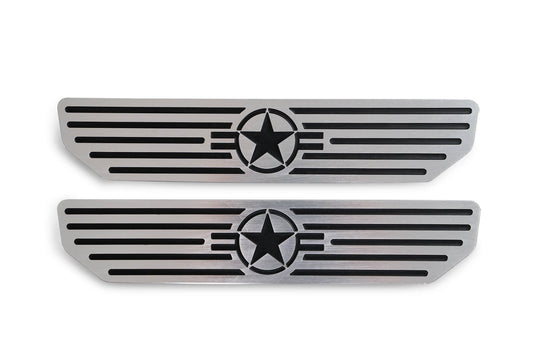 2018 2025 Jeep Gladiator JT WranglerJL JLU Rear Sill Plate Star Logo DV8 Offroad-1