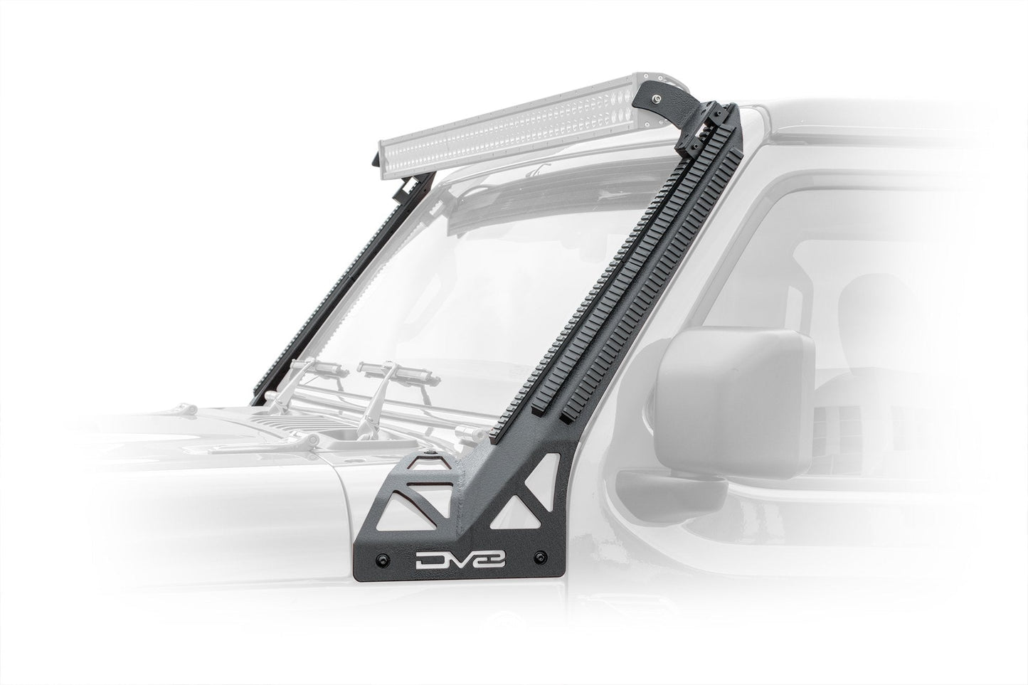 2018 2025 Jeep Wrangler JL JLU Gladiator JT A Pillar Mount With Rail Accessory Mount System DV8 Offroad-4