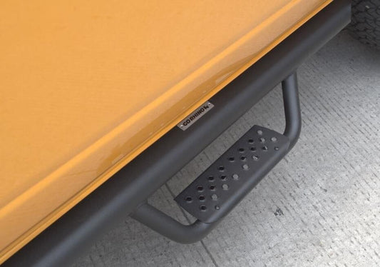 Domintator Extreme D2 Side Steps With Mounting Brackets Textured Black 2021-2025 Ford Bronco 2 Door Go Rhino-1