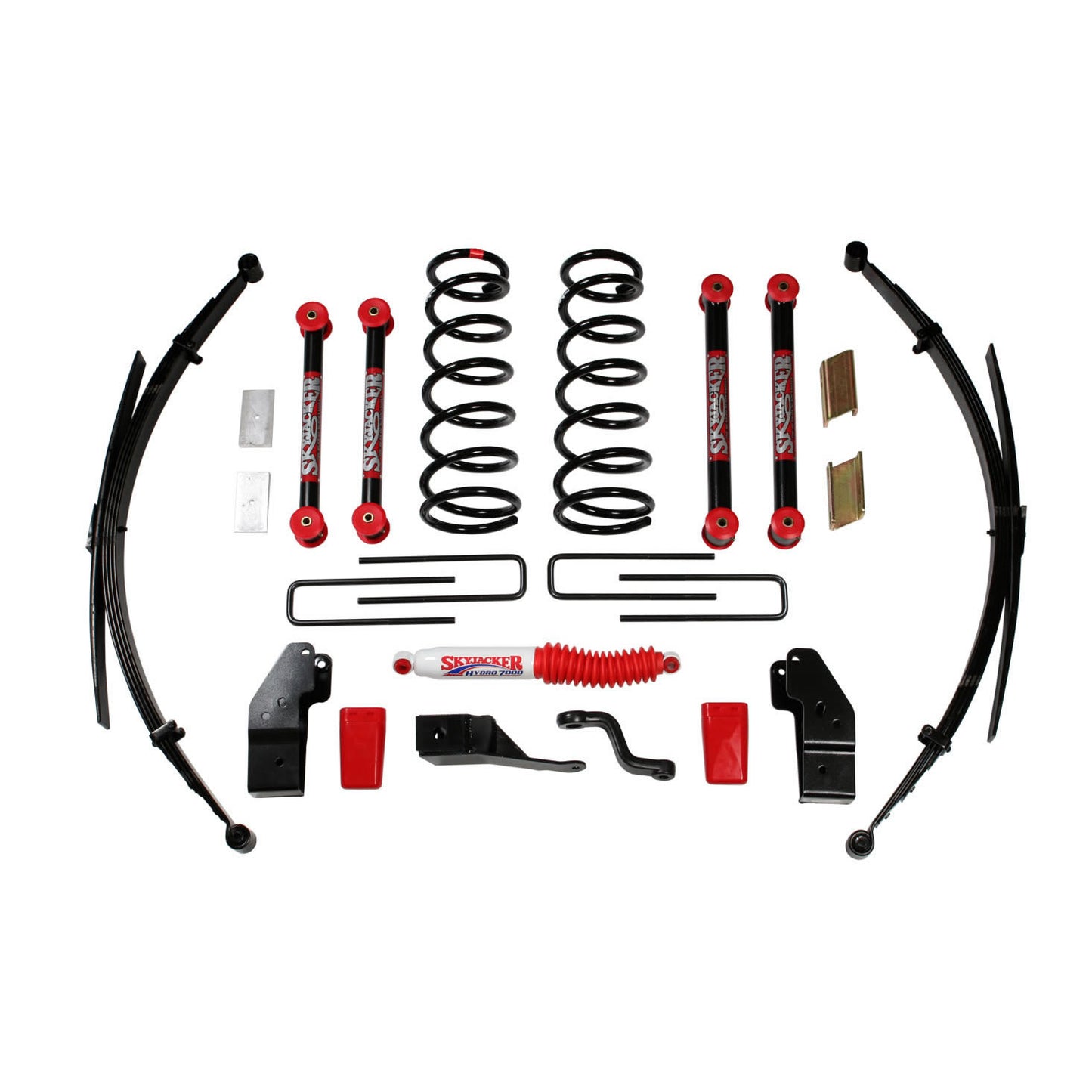Standard Class 1 Lift Kit 5 Inch Lift 00-01 Dodge Ram 1500/2500 Includes Front Coil Springs Rear Leaf Springs Upper/Lower Links Brackets Pitman Arm Bump Stops Skyjacker