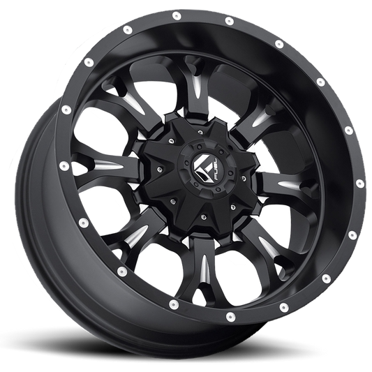 Aluminum 17X9 Krank D517 Matte Black/Milled Fuel Off Road Wheels-1